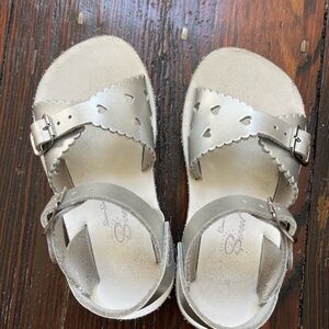 Silver Toddler Sweetheart Sandals
